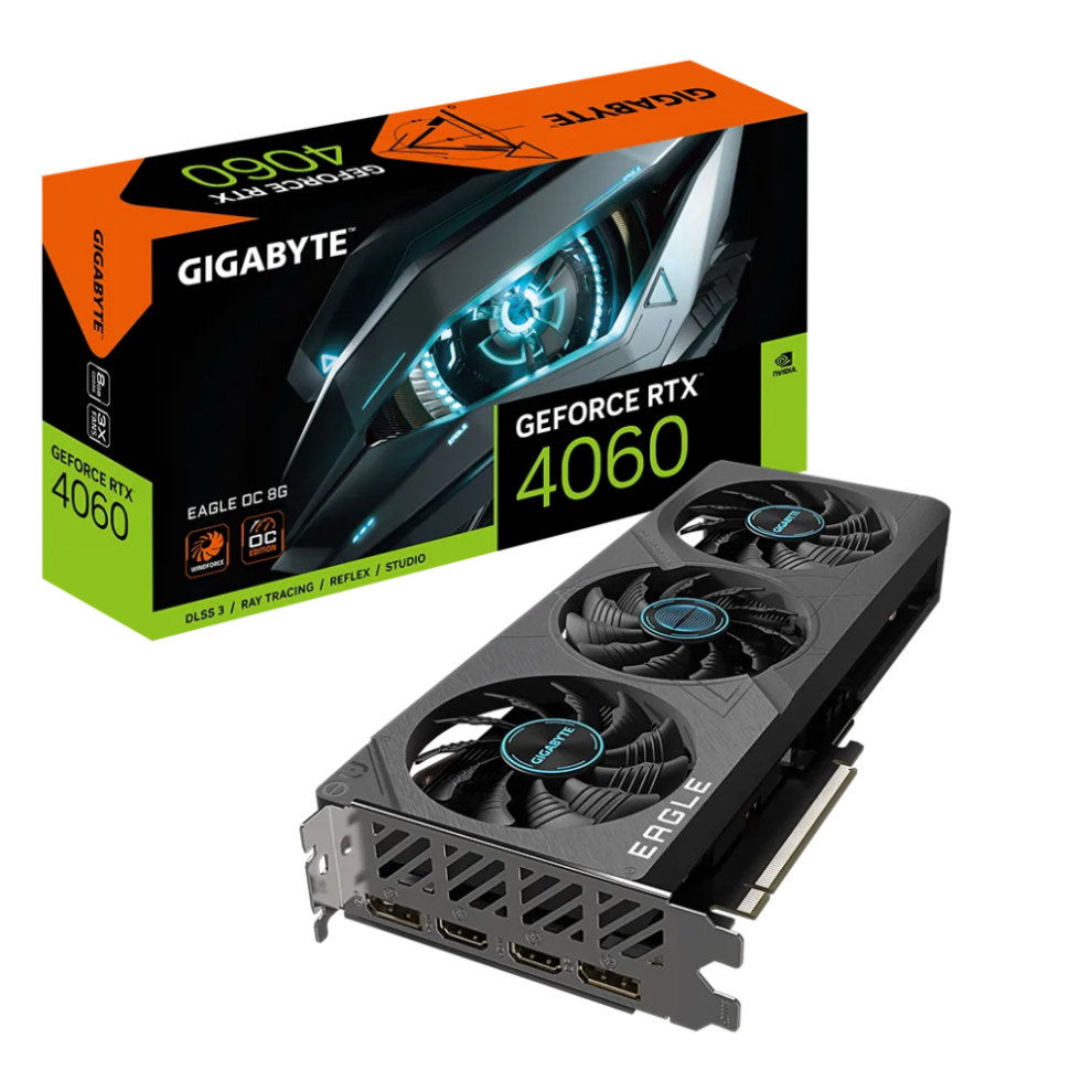 Tarjeta de Video Gigabyte RTX 4060 EAGLE OC 8GB GDDR6 128bit DLSS3-0