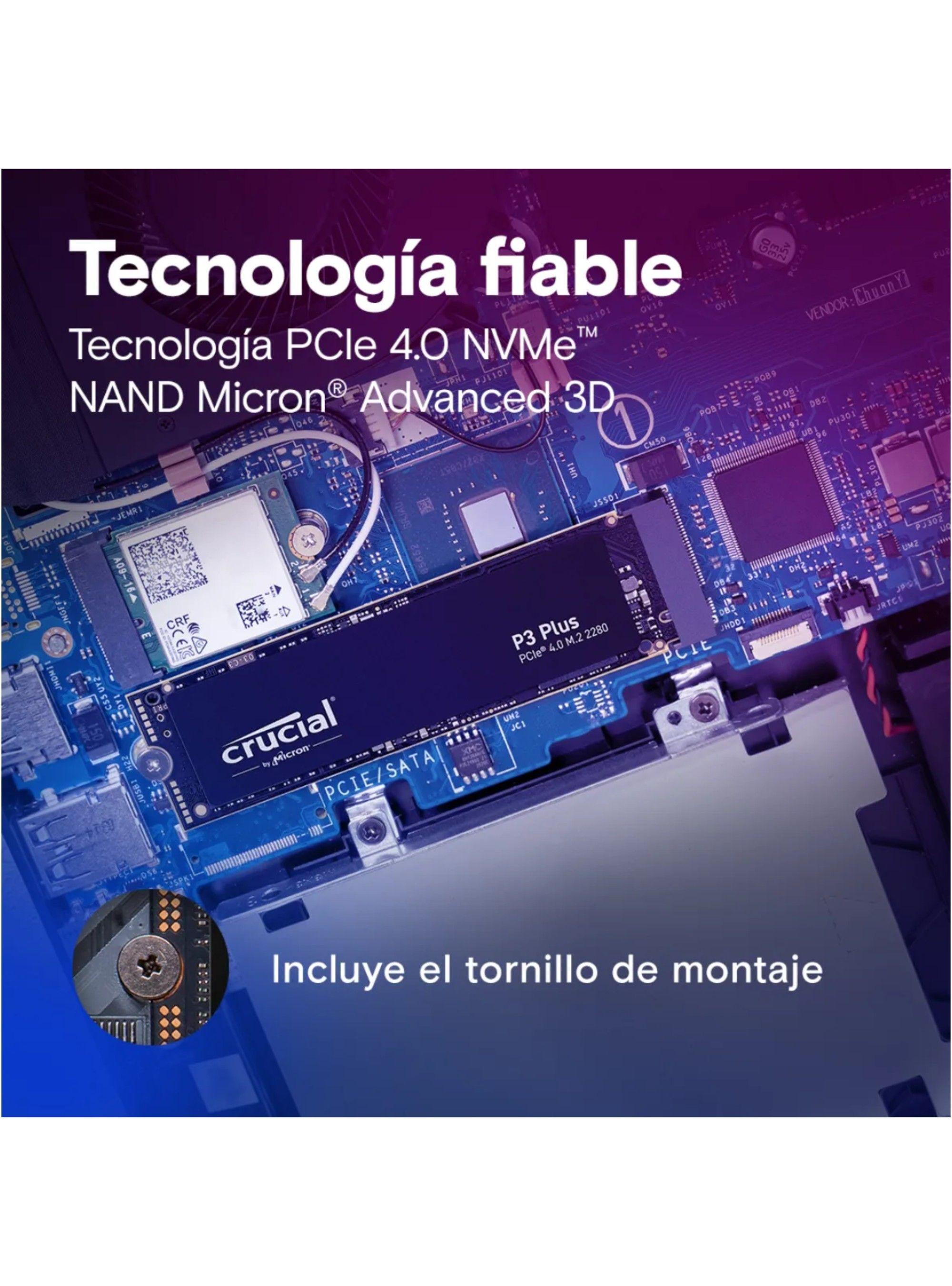 Disco Solido SSD Crucial P3 PLUS 4TB M.2 PciE-4 4800MB/s-3