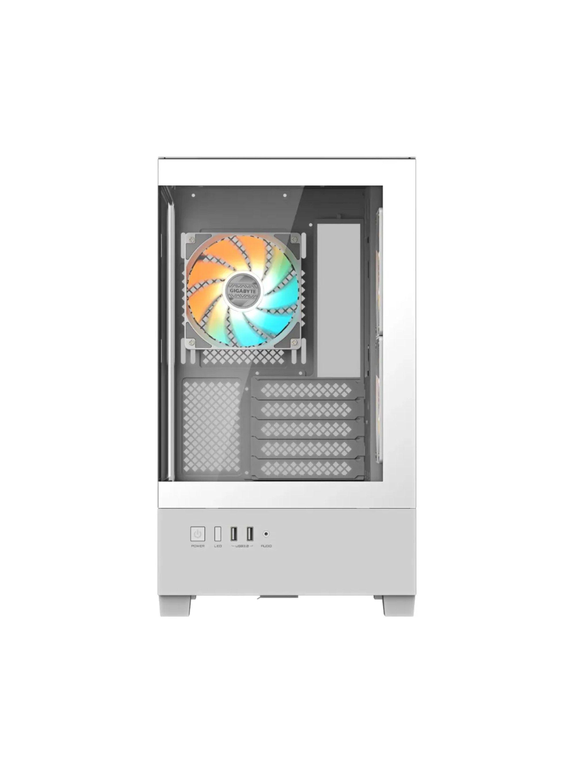   Gabinete Gigabyte C201 ICE Panoramic mATX Vidrio Templado 3fan-2