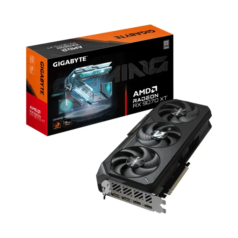 Tarjeta de Video Gigabyte RX 9070 XT GAMING 16G GDDR6 PciE-5-0