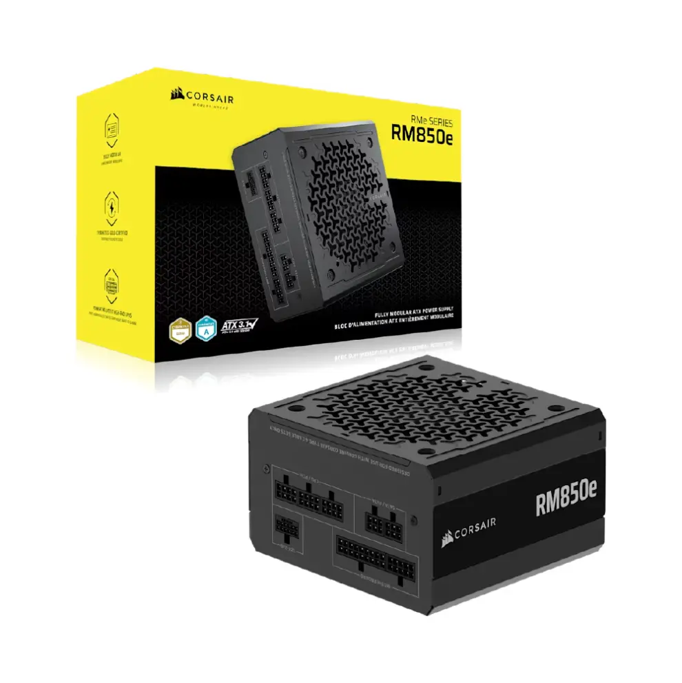 Fuente de Poder Corsair RM850E 850W, 80+ Gold, Modular-0