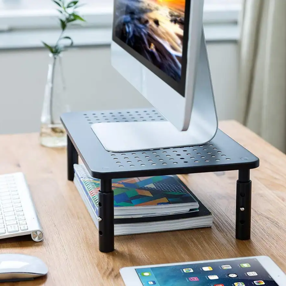 Soporte Base para Monitor, notebook, impresora, multiuso con 3 niveles de elevación-2