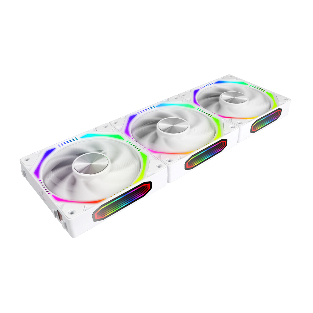 Kit 3 Ventiladores Kronos ARGB Magnéticos Pc, 120mm – White-2