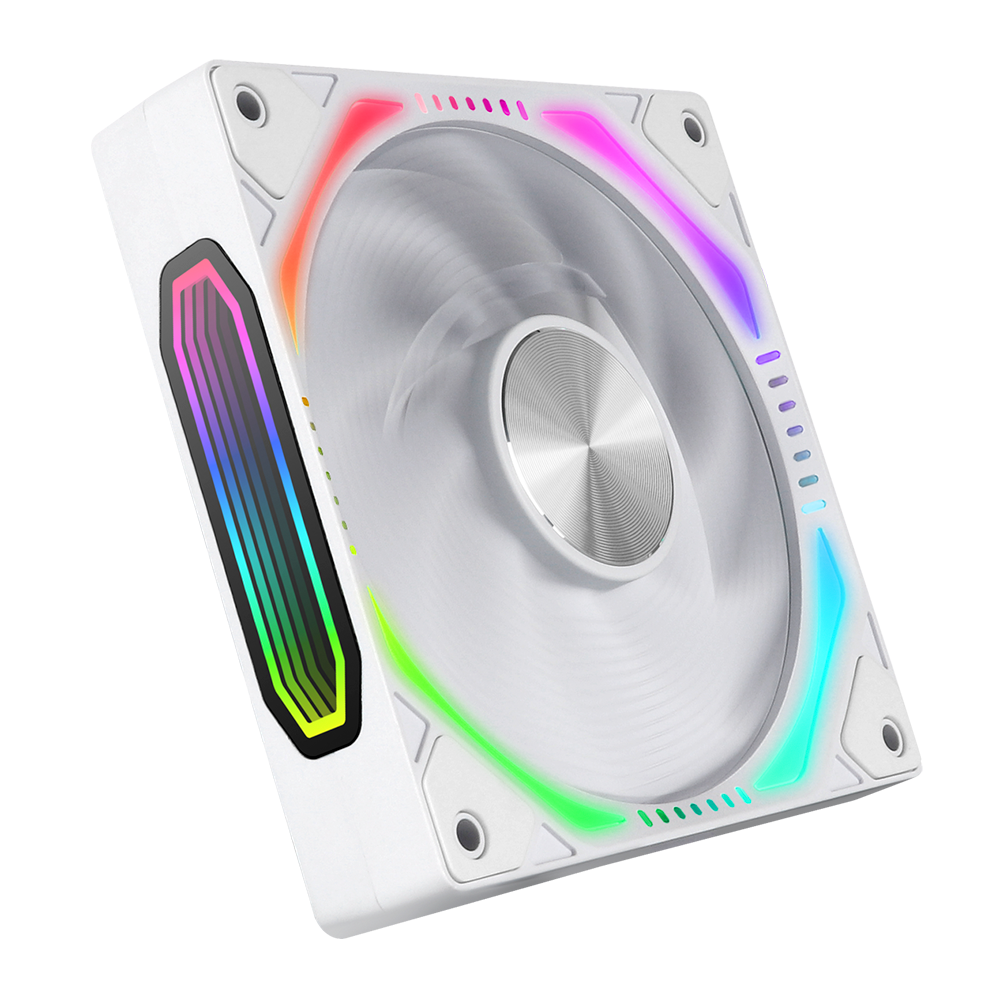 Kit 3 Ventiladores Kronos ARGB Magnéticos Pc, 120mm – White-3