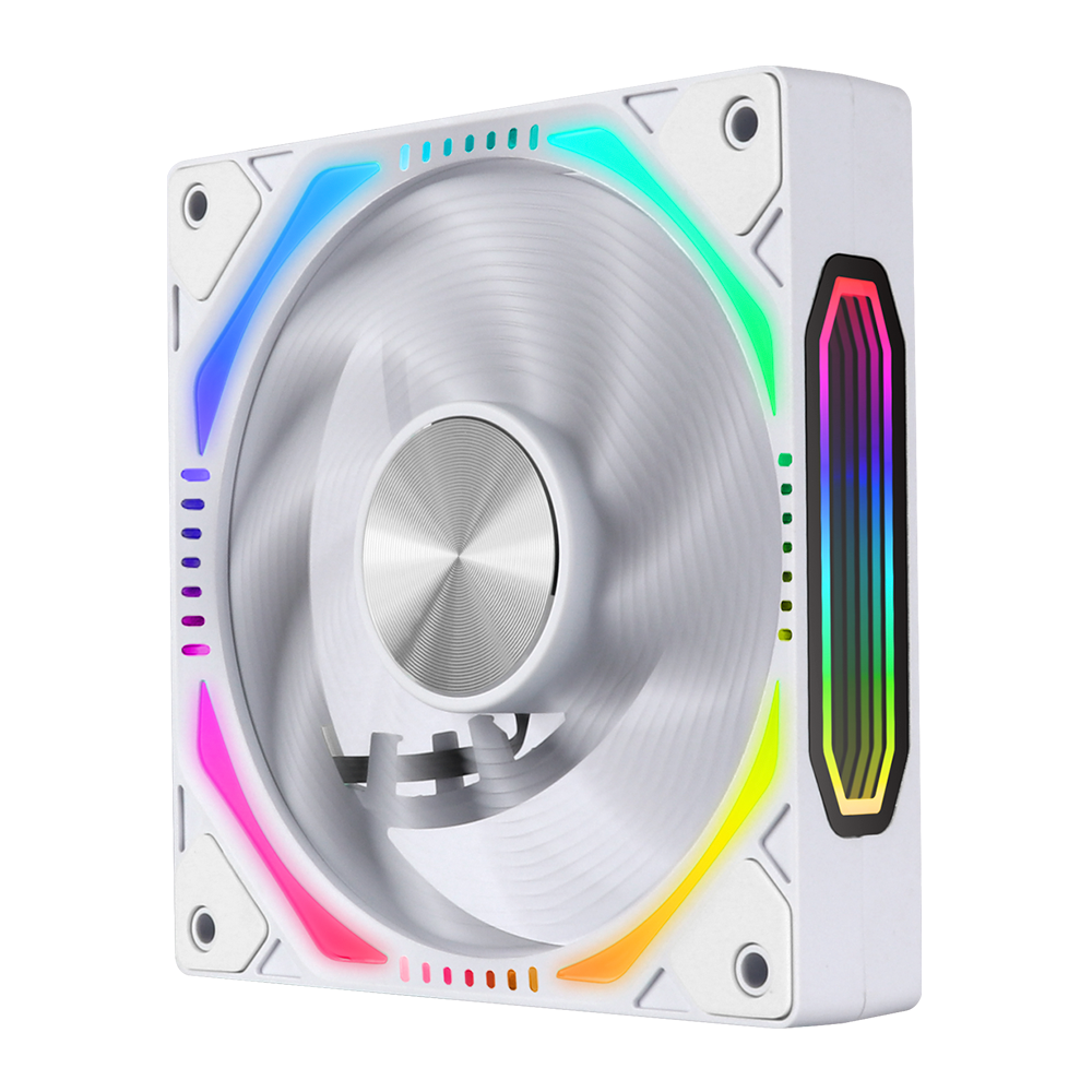 Kit 3 Ventiladores Kronos ARGB Magnéticos Pc, 120mm – White-4