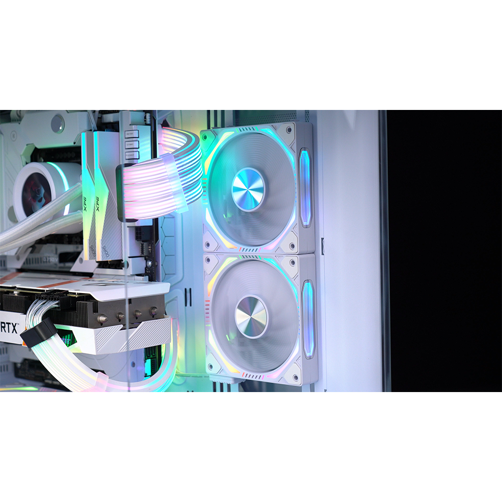 Kit 3 Ventiladores Kronos ARGB Magnéticos Pc, 120mm – White-5