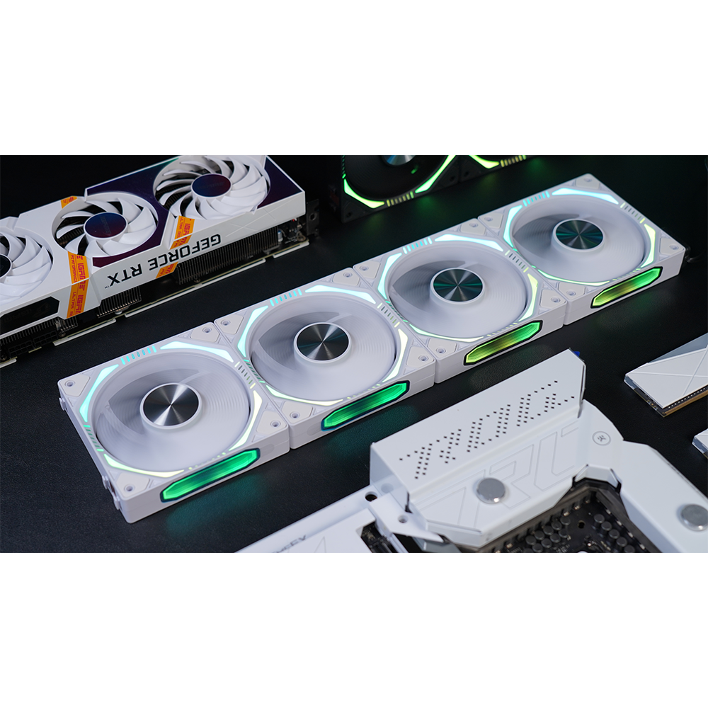 Kit 3 Ventiladores Kronos ARGB Magnéticos Pc, 120mm – White-7