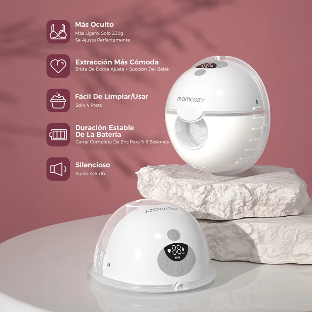Extractor de Leche Materna M5 Smart Control por App y Manos Libres Momcozy-3