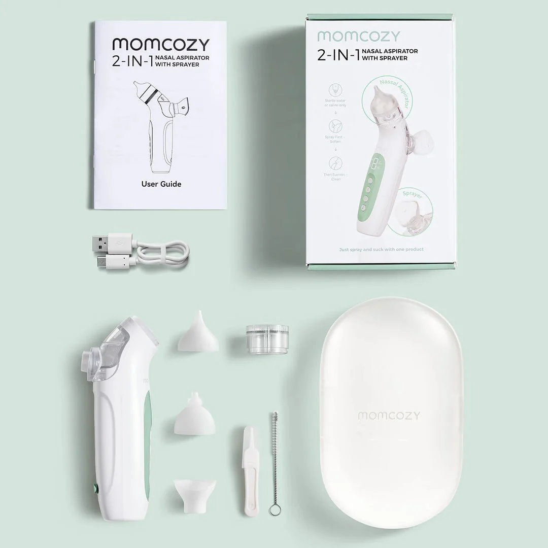 Aspirador Nasal Eléctrico con Pulverizador y Succión Momcozy-6