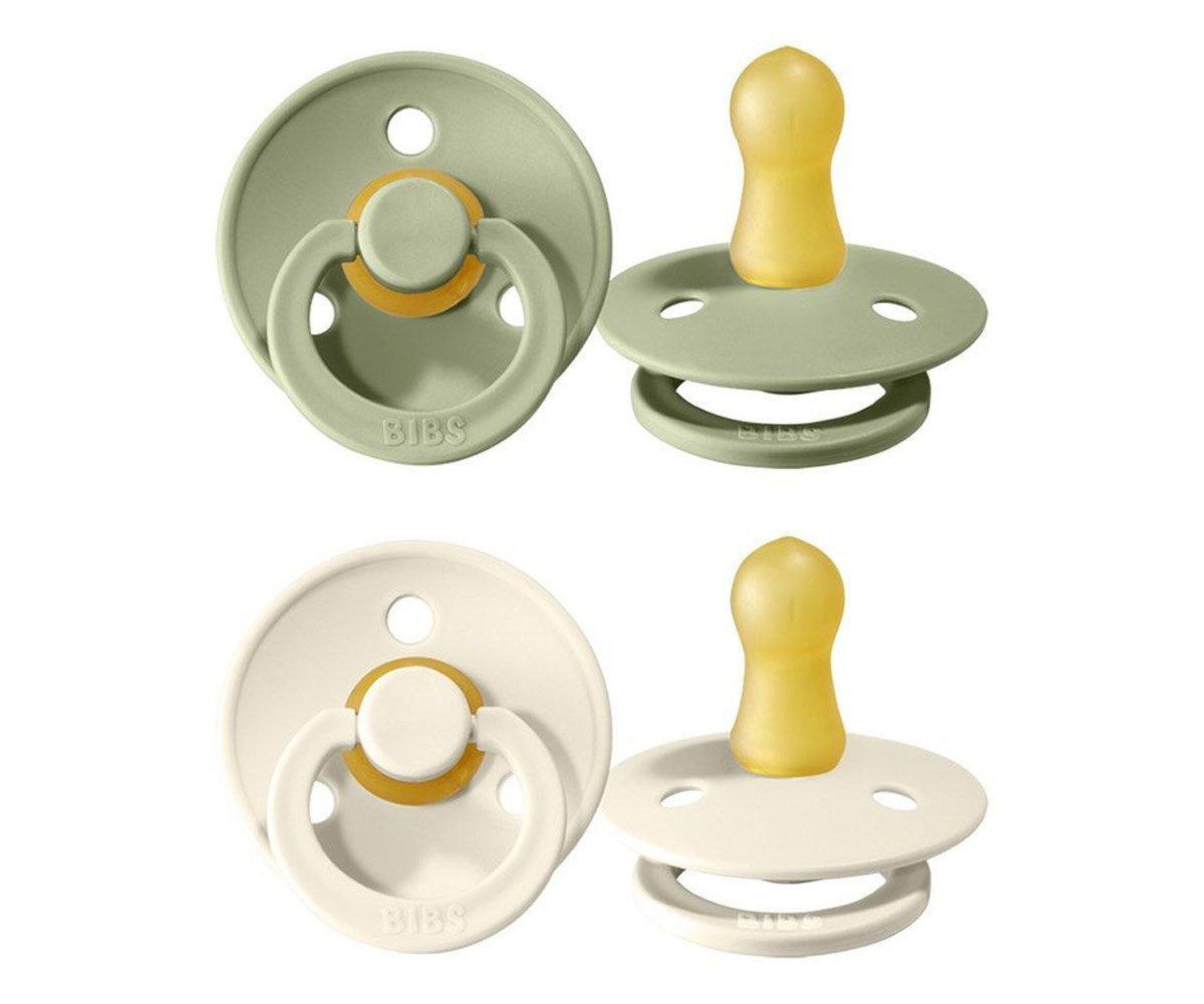 Chupete bibs colour redondo x2 talla 2 ( 6 - 18 meses) - Sage & Ivory-1