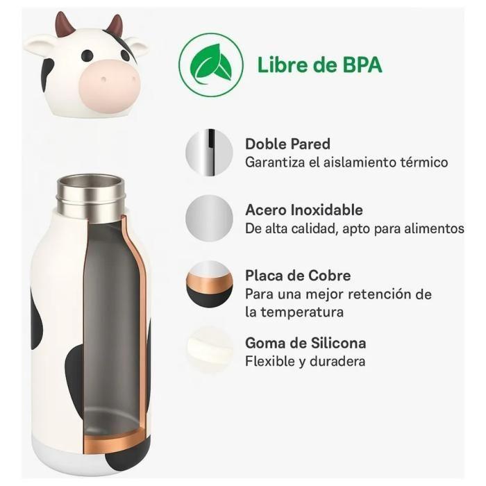 Botella Térmica Bestie Cow Asobu-3