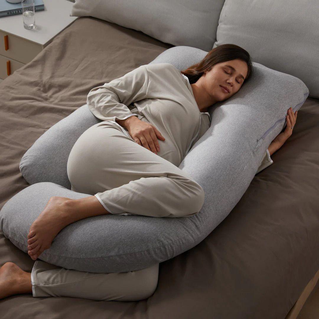 Almohada de Embarazo forma de U con Tela Refrescante Momcozy-1