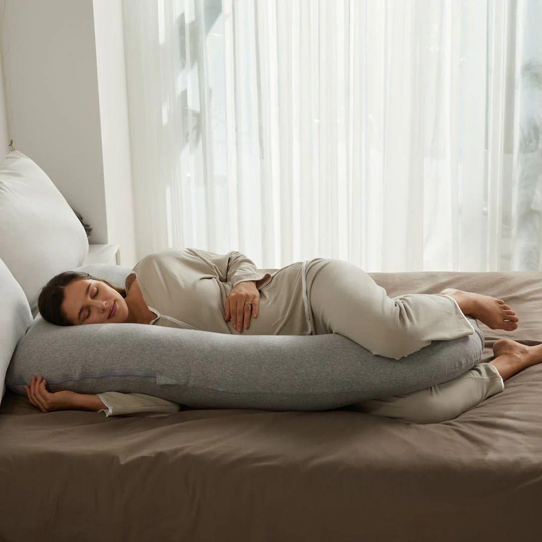 Almohada de Embarazo forma de U con Tela Refrescante Momcozy-2