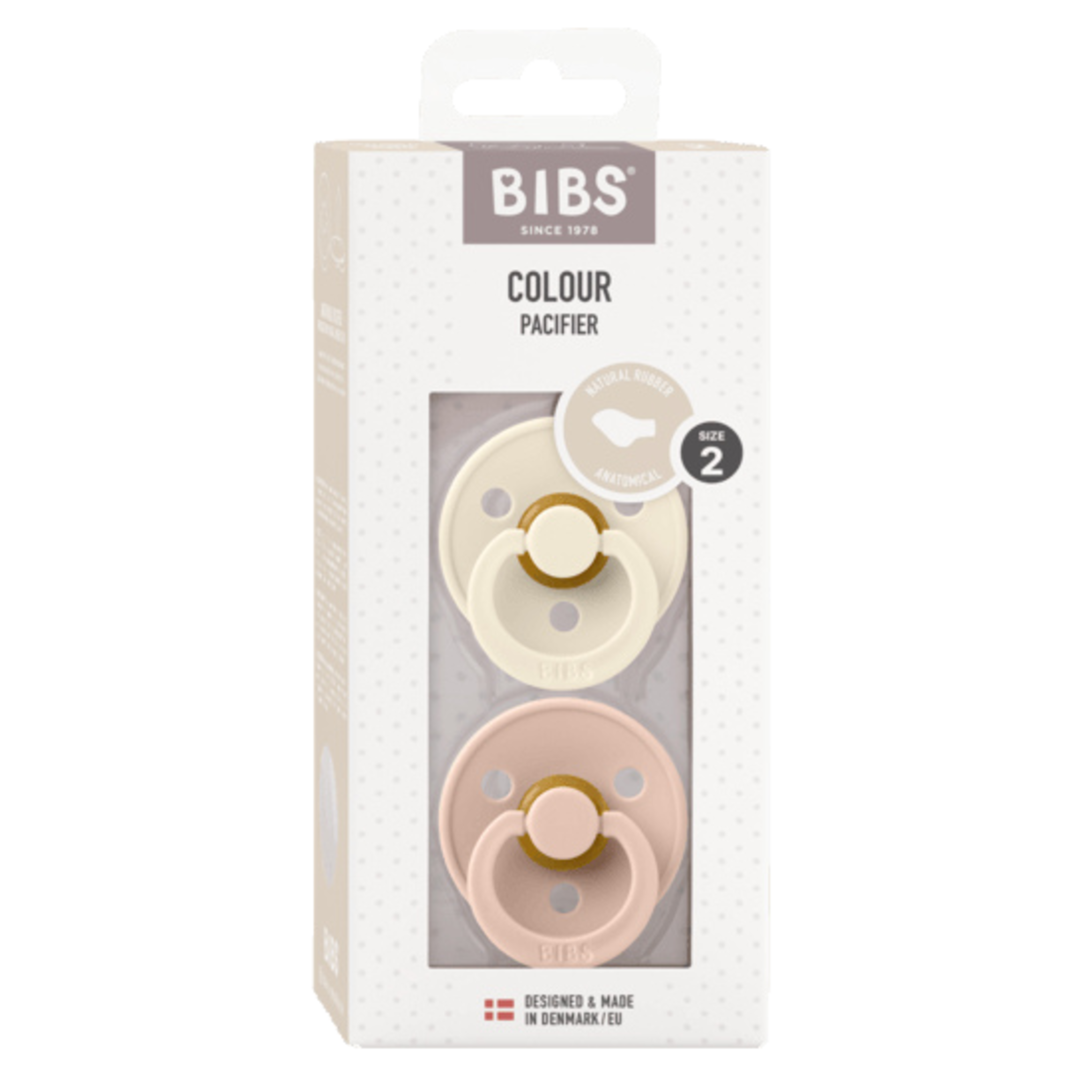 Chupete bibs colour anatómico x2 talla 2 ( 6 - 18 meses) - Blush & Ivory-0