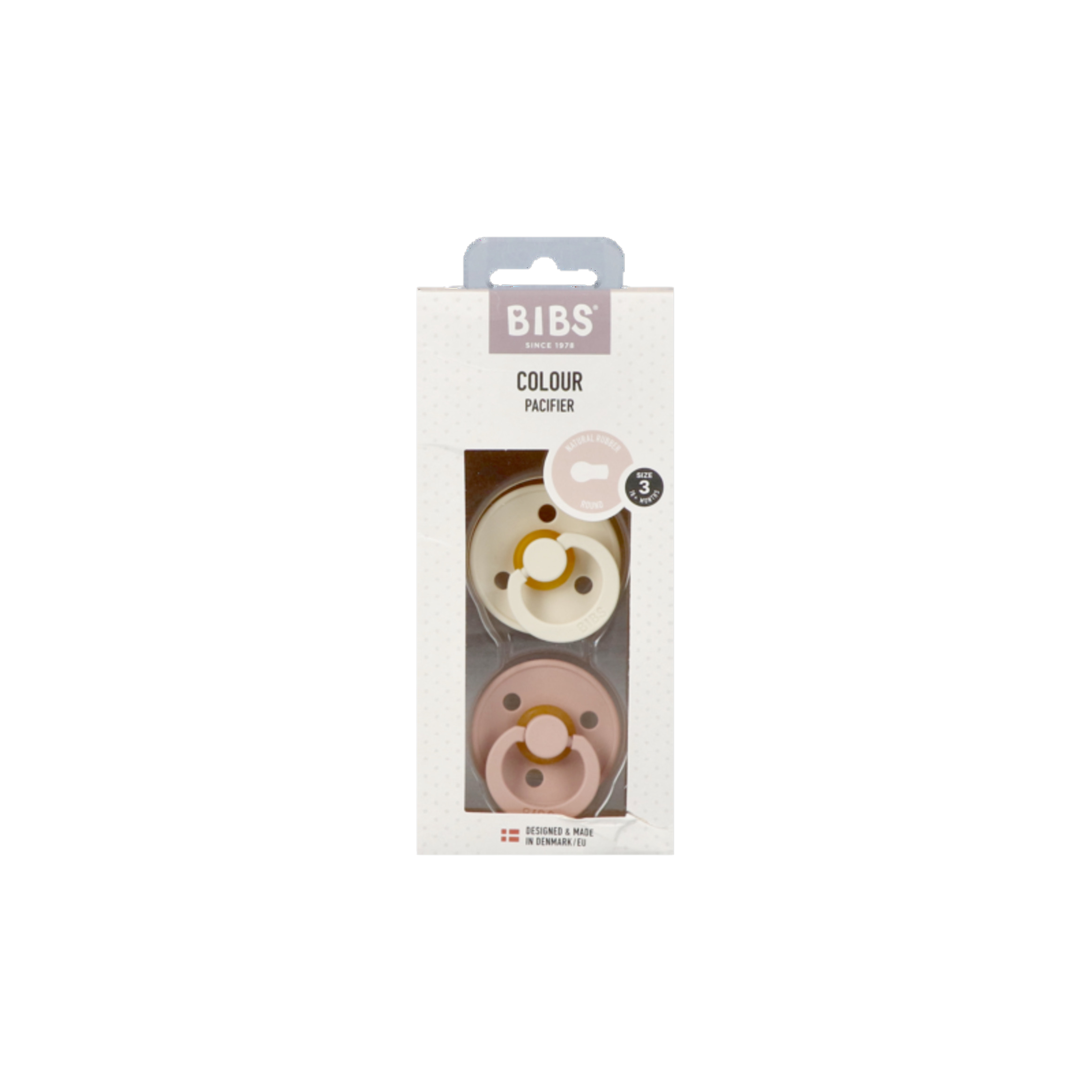 Chupete bibs colour redondo x2 talla 3 ( 18 + meses) - Blush & Ivory-0