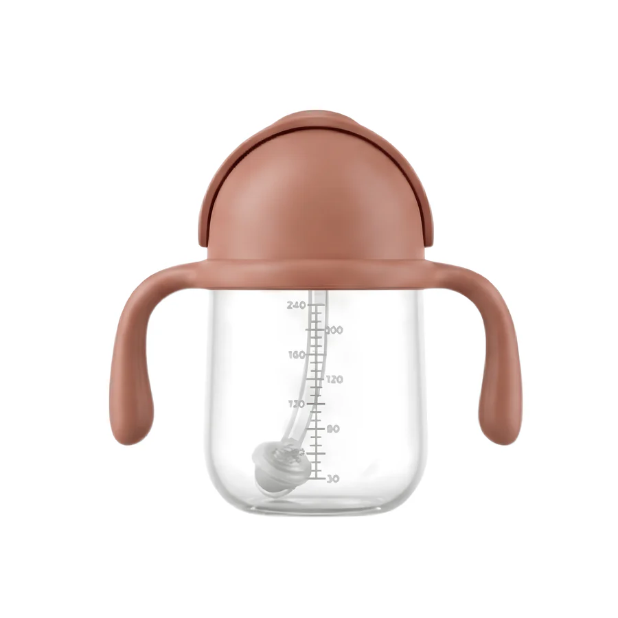 Vaso Anti derrame con Bombilla Rosado Motherna-2