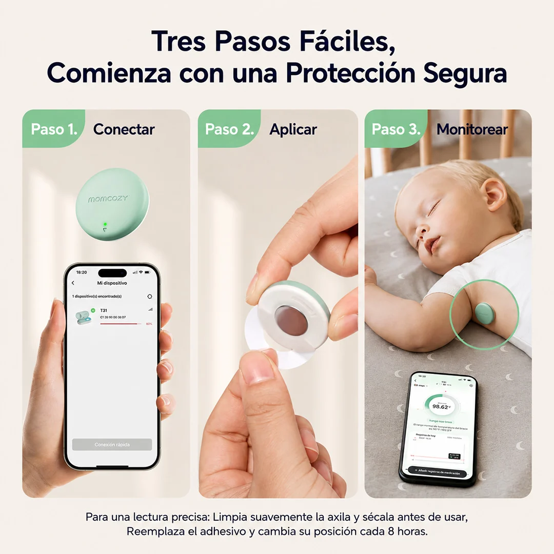 Termómetro Continuo para Bebé Momcozy-3