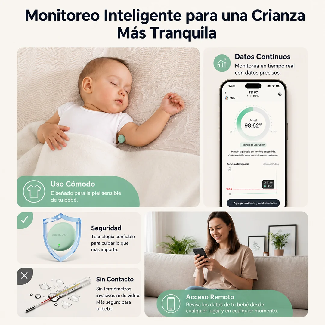 Termómetro Continuo para Bebé Momcozy-7