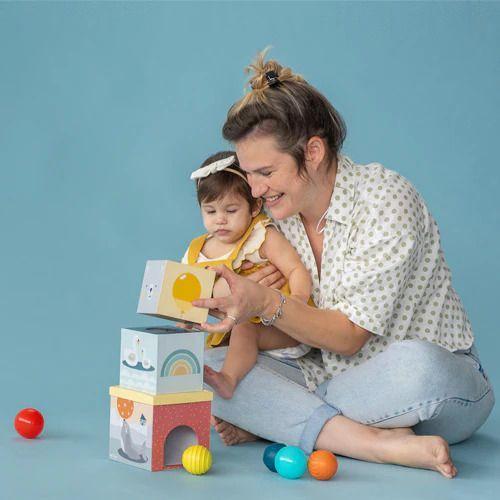 Cubos de Apilamiento con Bolitas Texturizadas Taf Toys-2