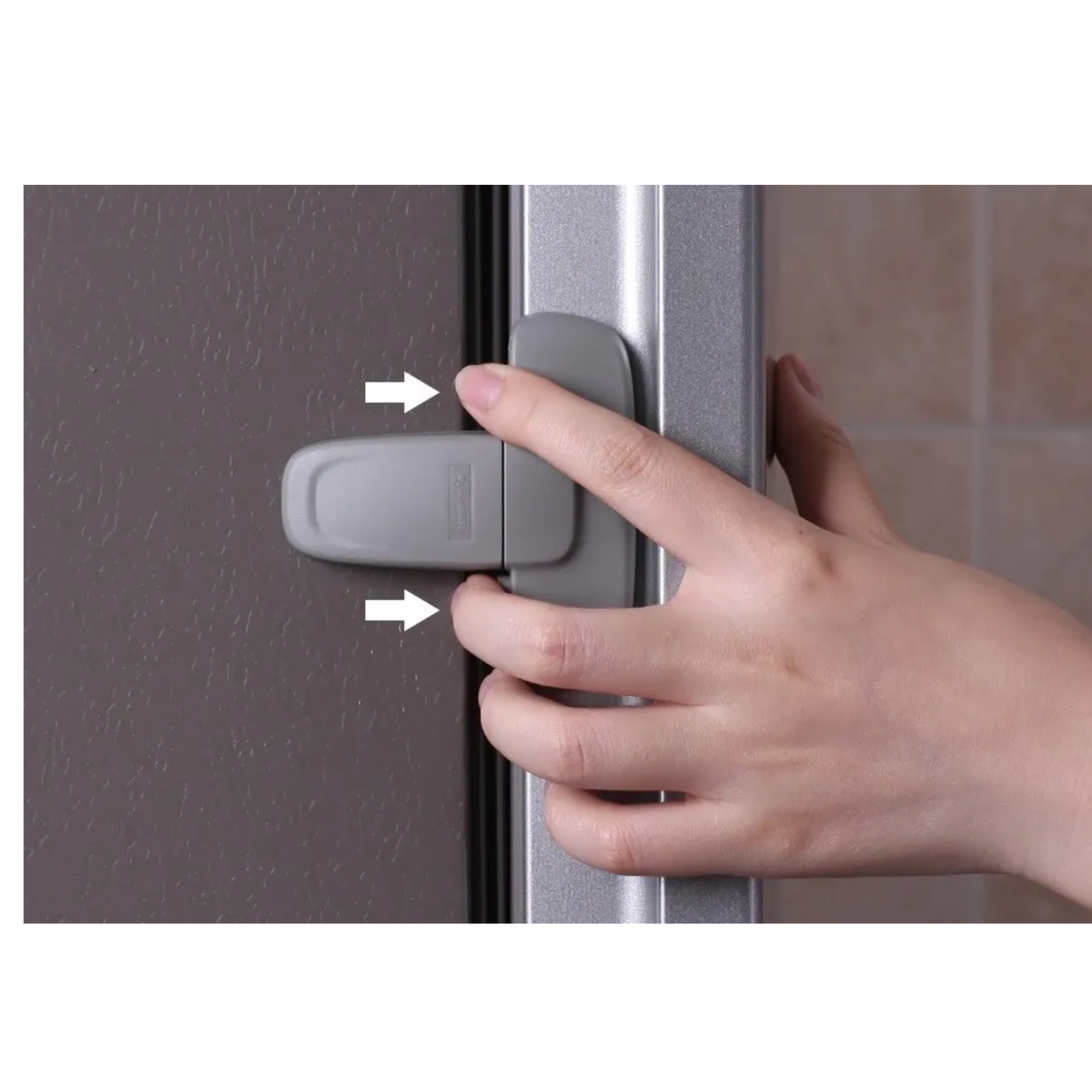 Seguro De Refrigerador Para Niños Color Gris-6