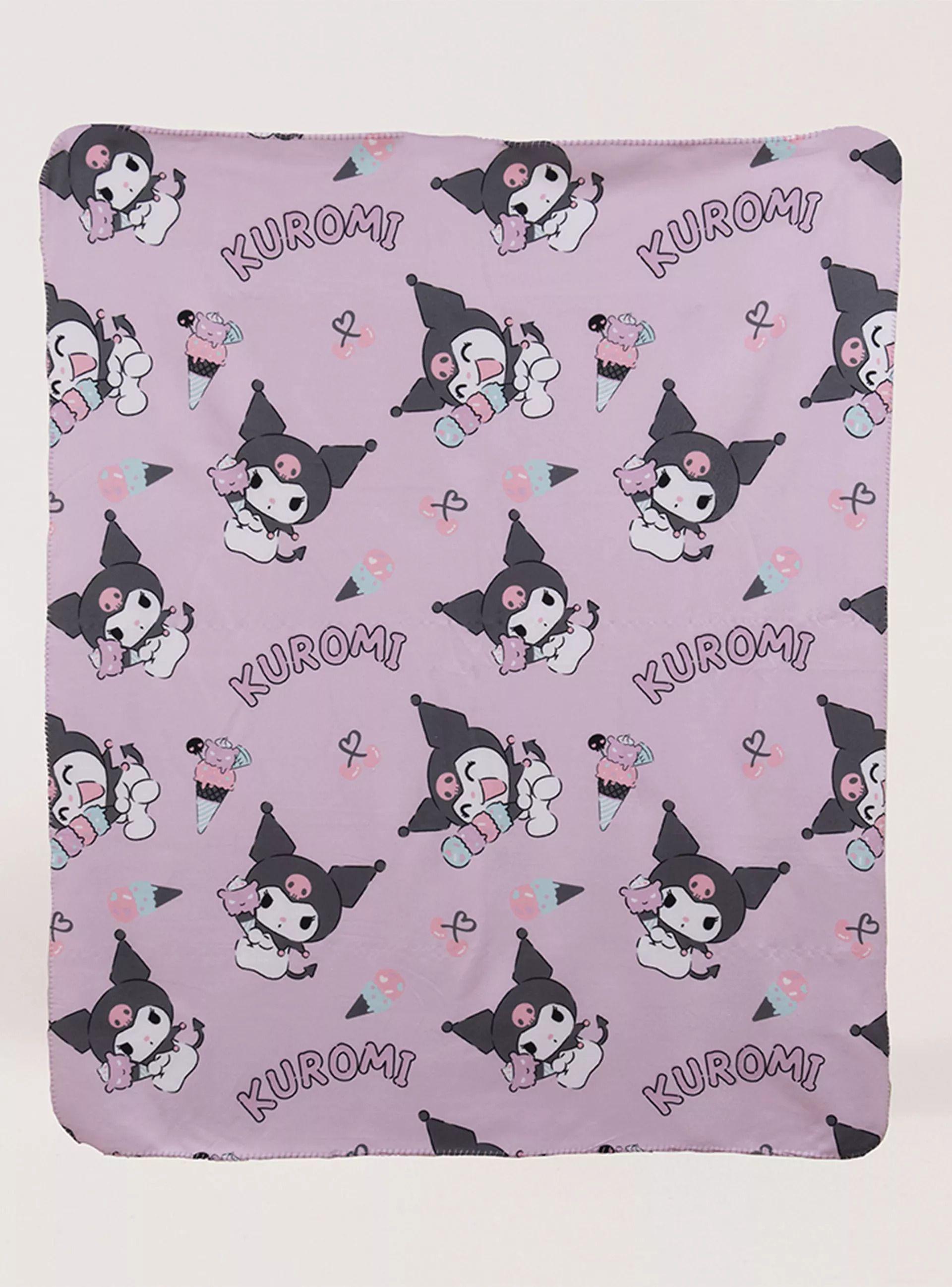 Manta Polar Sherpa Kuromi 127x152 cm-2