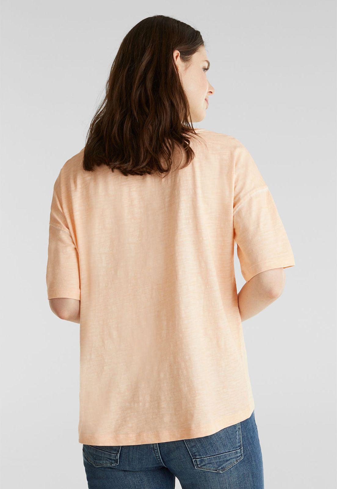 Polera flameada con estampado, 100% algodón ecológico-2