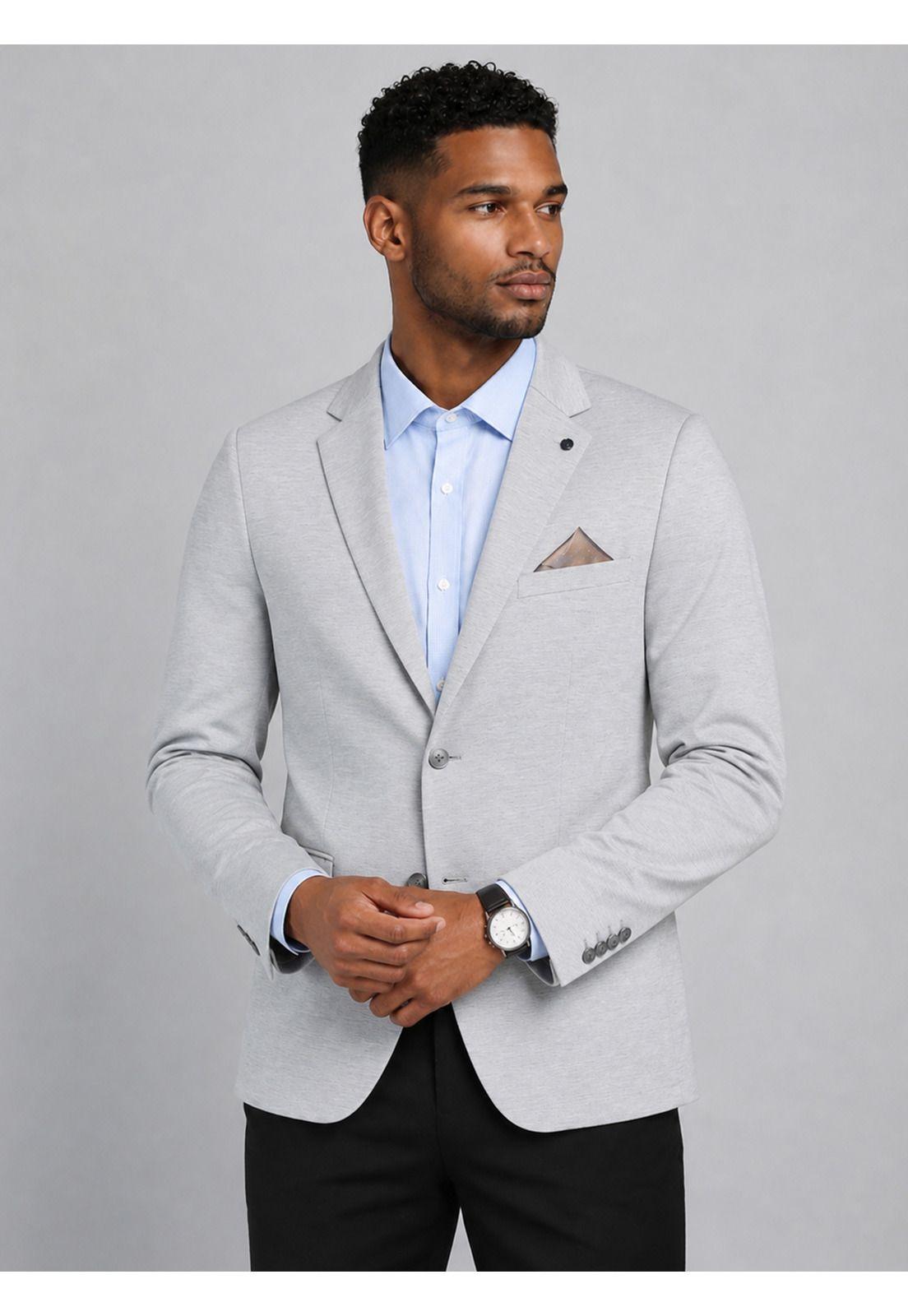 Blazer Poli Viscosa Spandex Tailored Fit Gris Van Heusen VHBZ602GR-0