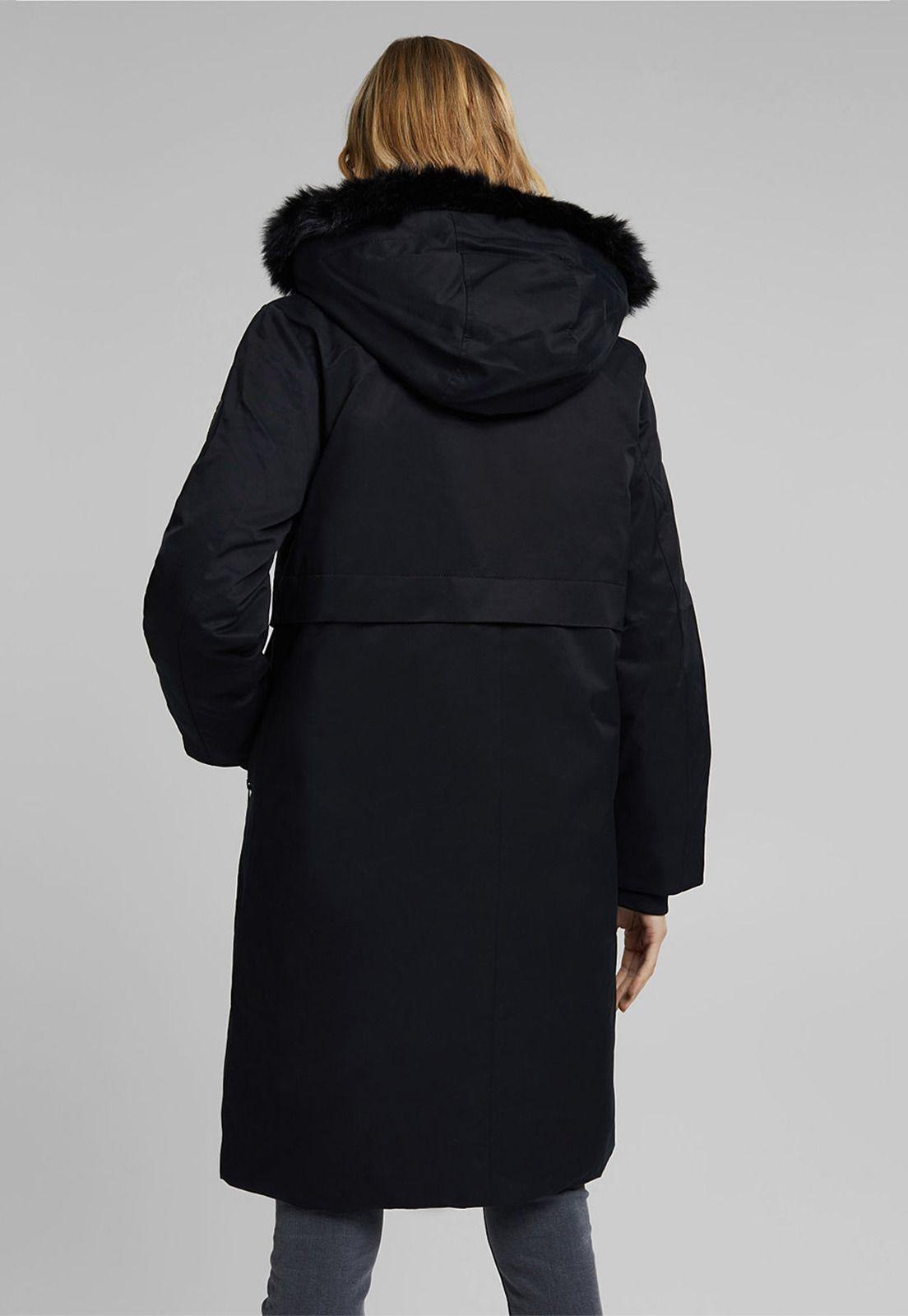 Parka Larga Mujer Con Capucha Esprit-1
