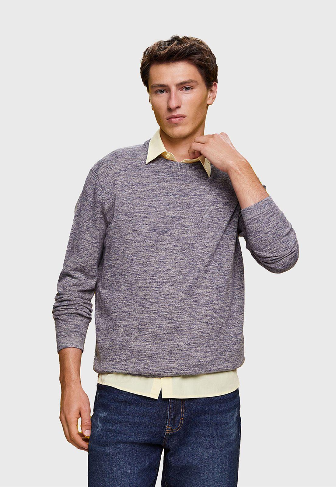 Sweater De Punto Jaspeado Hombre Esprit-0