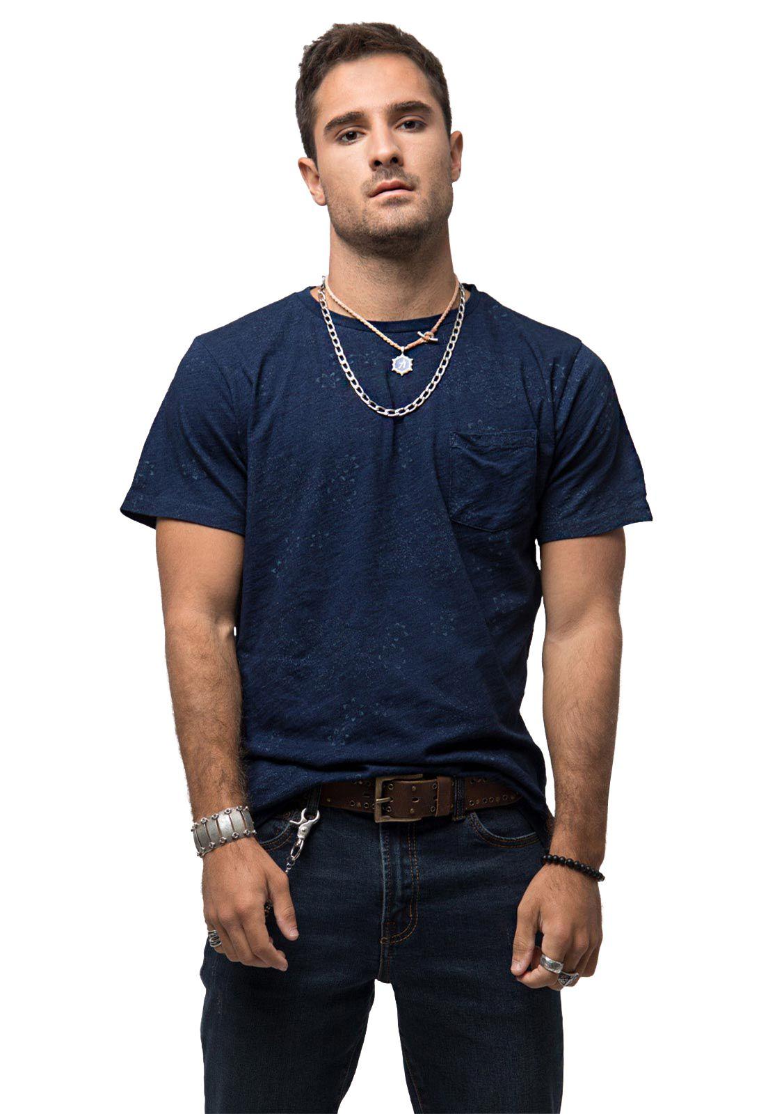 Polera Estampada Manga Corta Navy Soviet-2