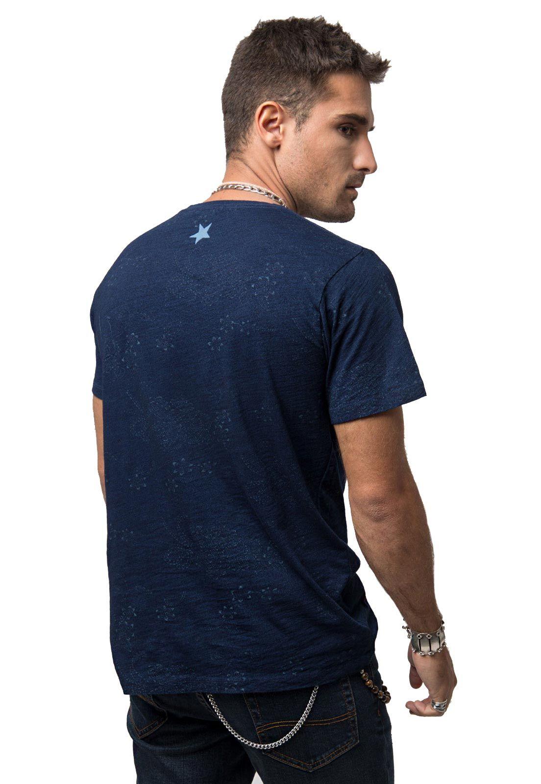 Polera Estampada Manga Corta Navy Soviet-1