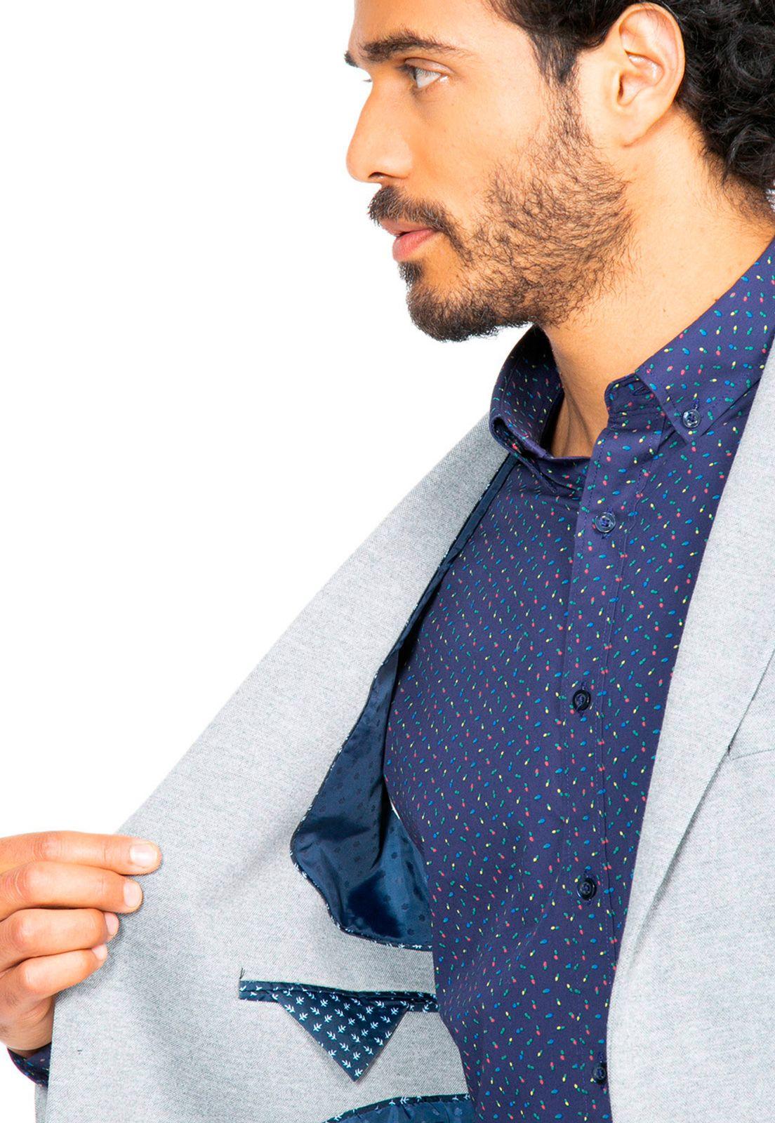 Blazer Casual Gris-5