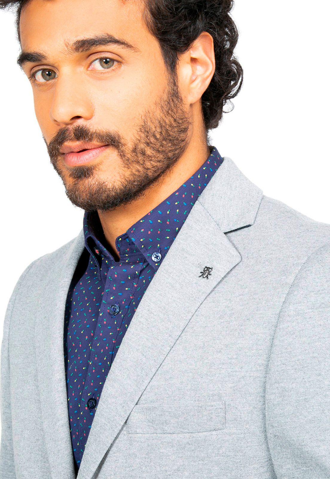 Blazer Casual Gris-2