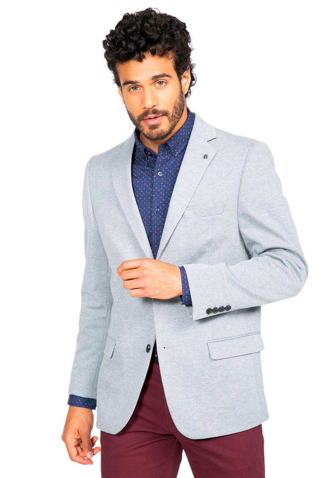 Blazer Casual Gris-0