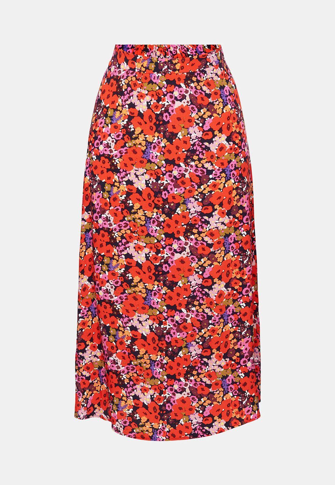 Falda Midi Con Diseño Floral Allover Mujer Esprit-3