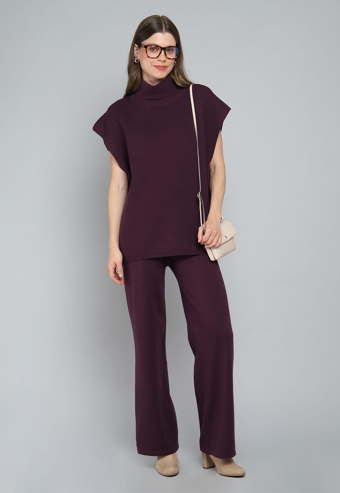 Sweater Largo sin Mangas Cuello Subido Mujer Esprit M025170-3