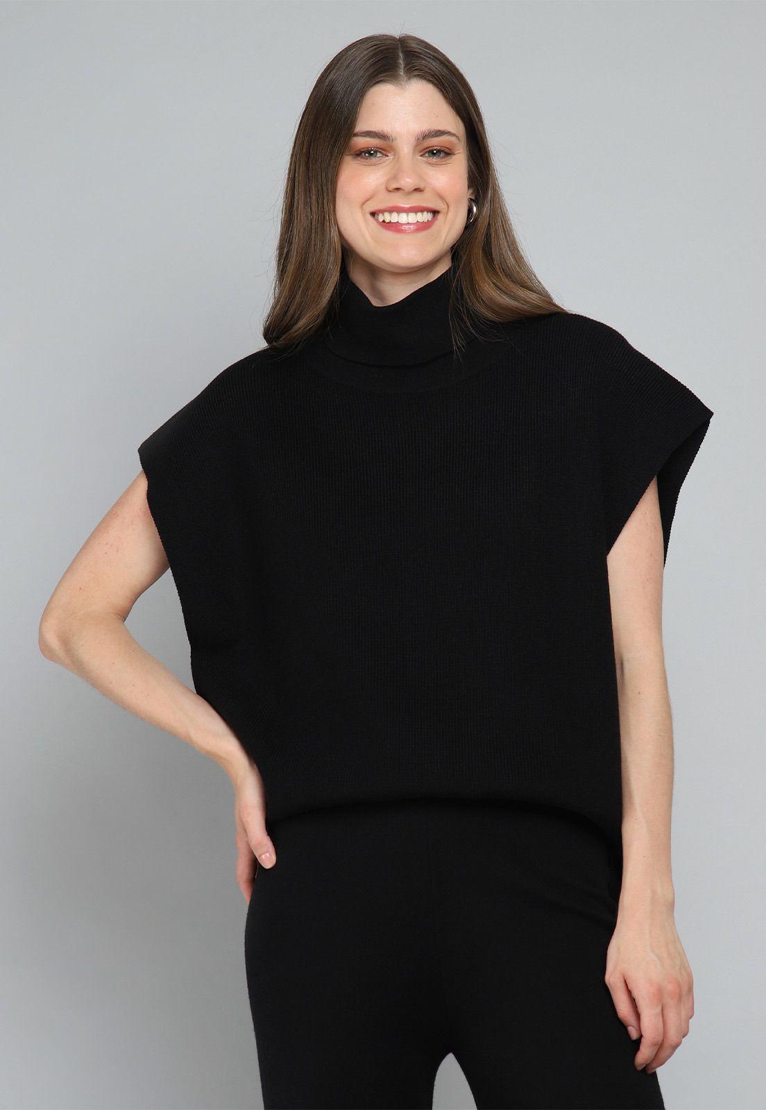 Sweater Largo sin Mangas Cuello Subido Mujer Esprit M025170-0