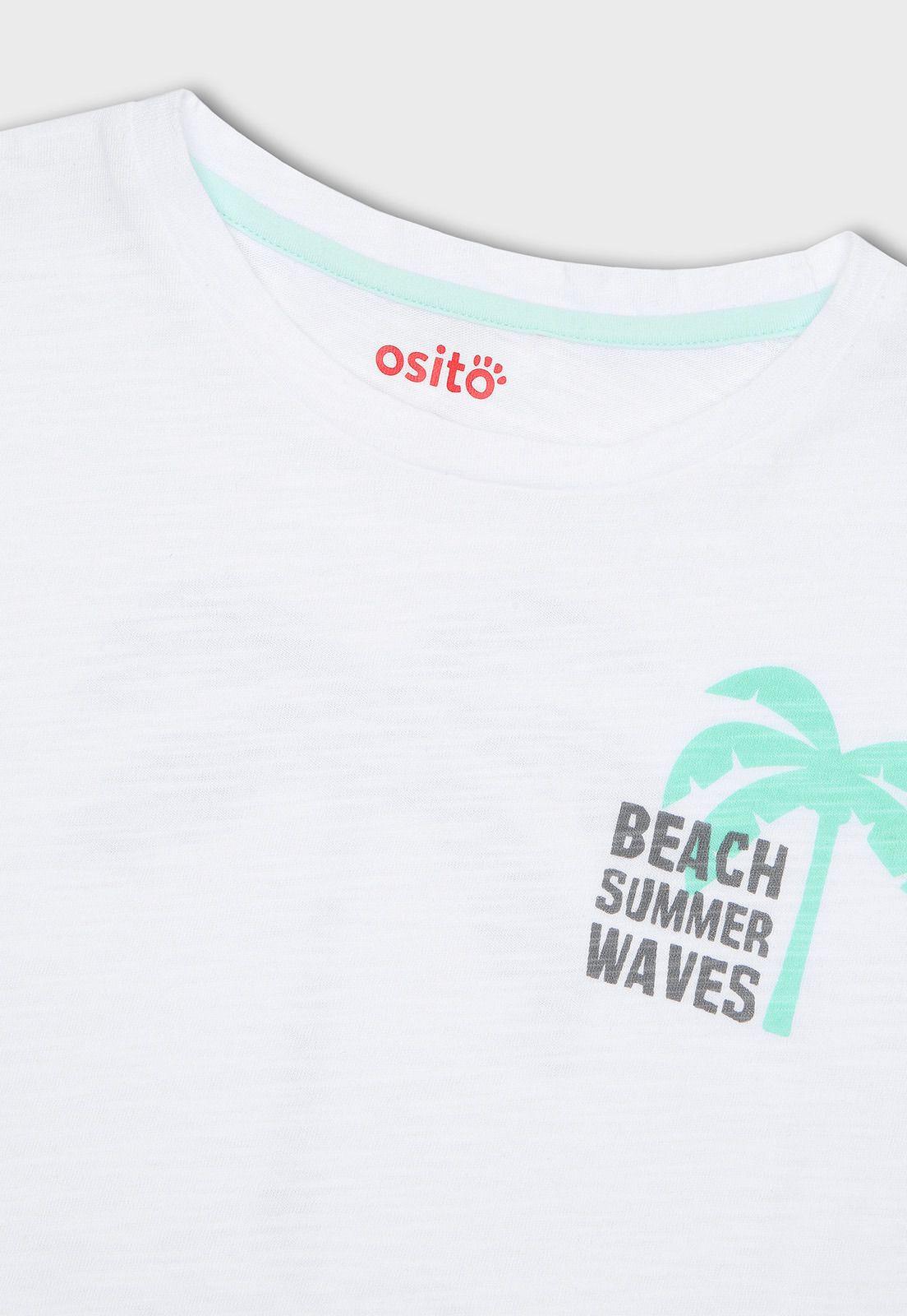 Polera Manga Corta Niño Osito POOV535BL-2