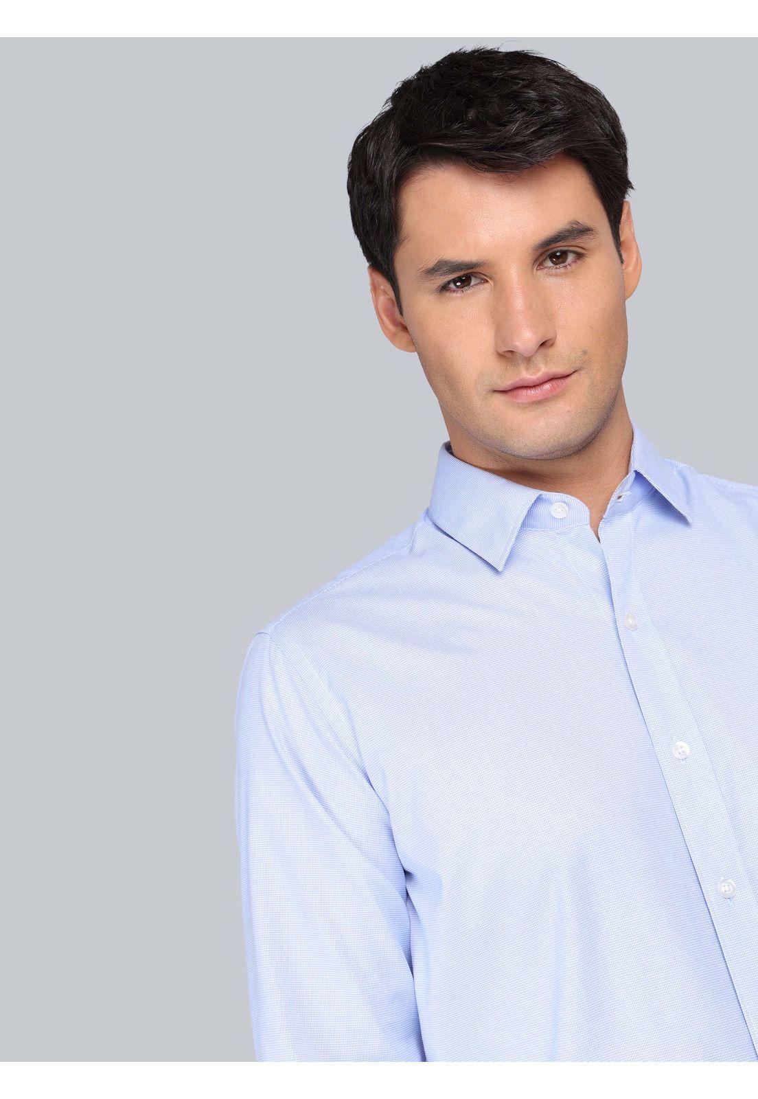 Camisa Fantasía Regular Fit Celeste Arrow CM33071CE-2