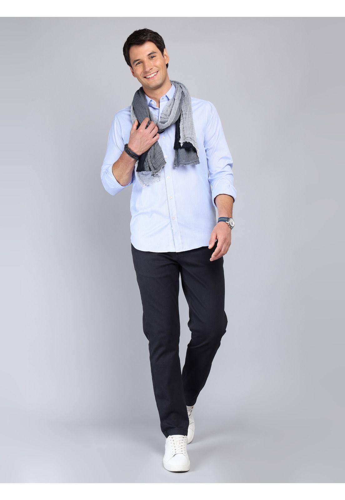 Camisa Fantasía Regular Fit Celeste Arrow CM33071CE-3