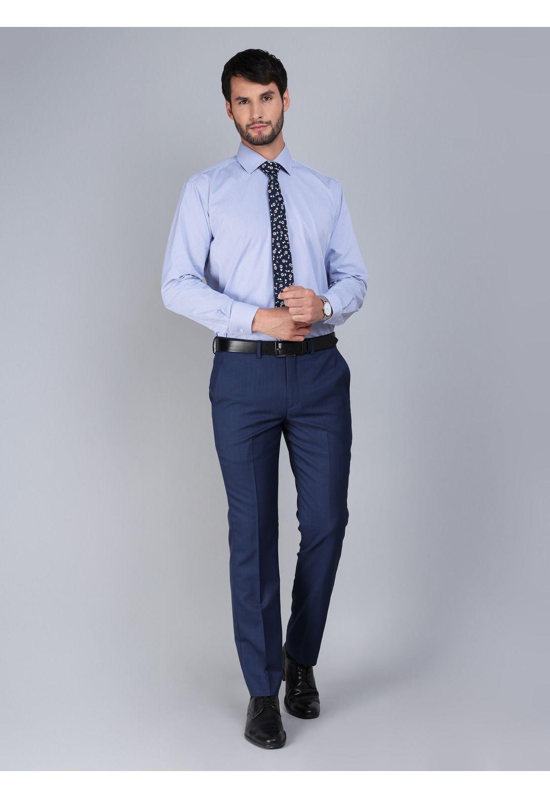 Camisa Formal Spandex Tailored Fit Azul Arrow ARM0505AZ-4