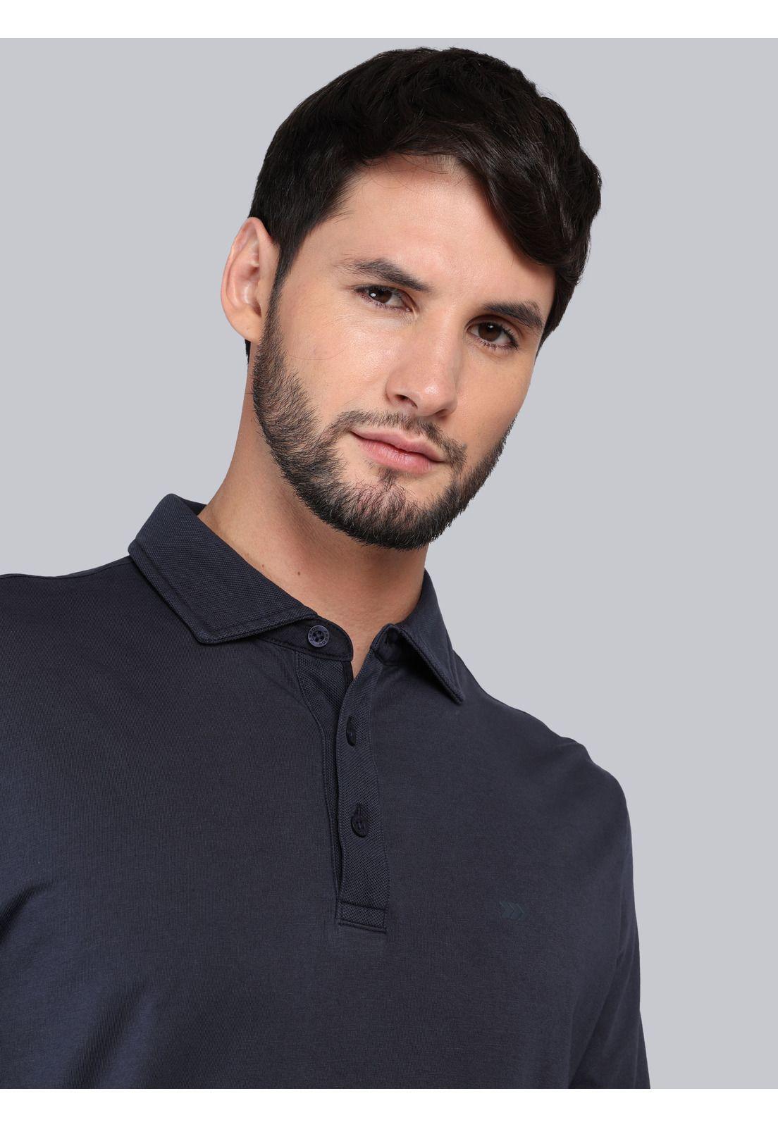 Polera Lisa Stone Wash Regular Fit Azul Marino Arrow PO33071NB-2