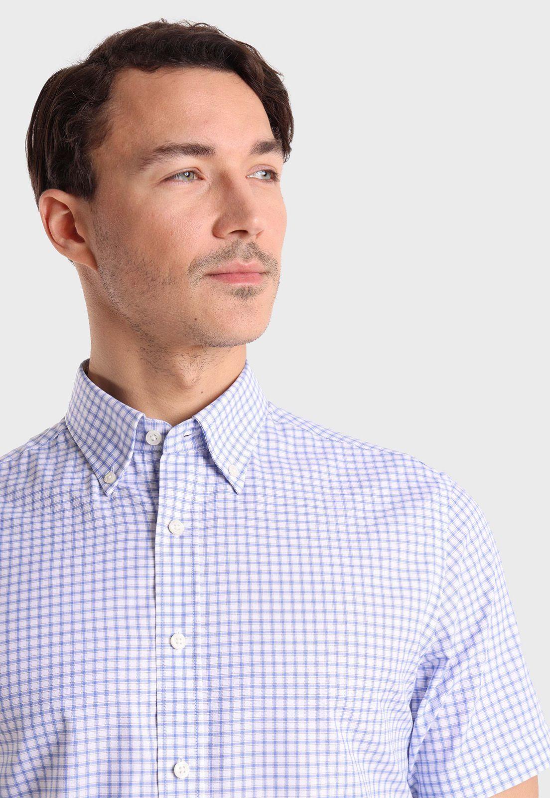 Camisa Manga Corta Cuadros Guy Laroche-2