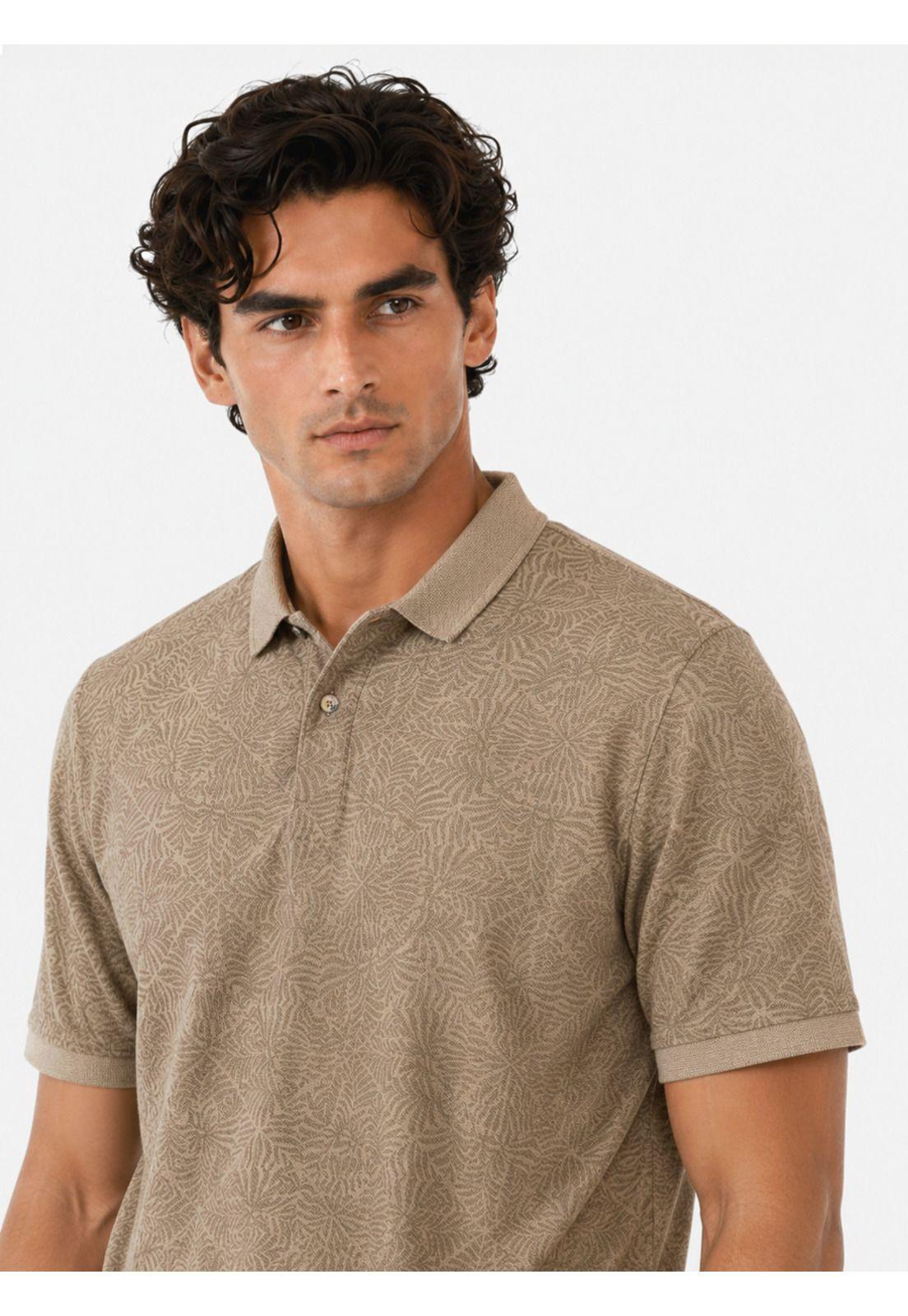 Polera Print Pique Regular Fit Café Arrow PO34034CA-2