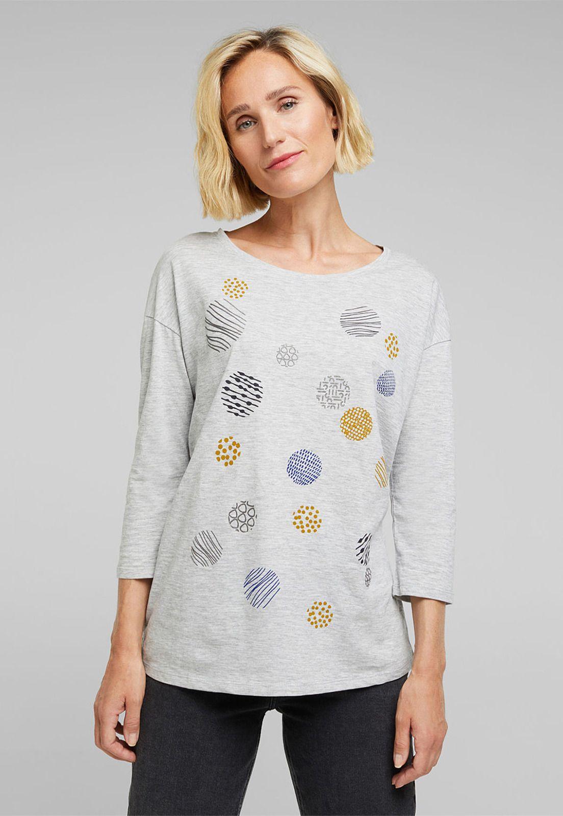 Polera Mujer Manga 3/4 Estampada Esprit-0