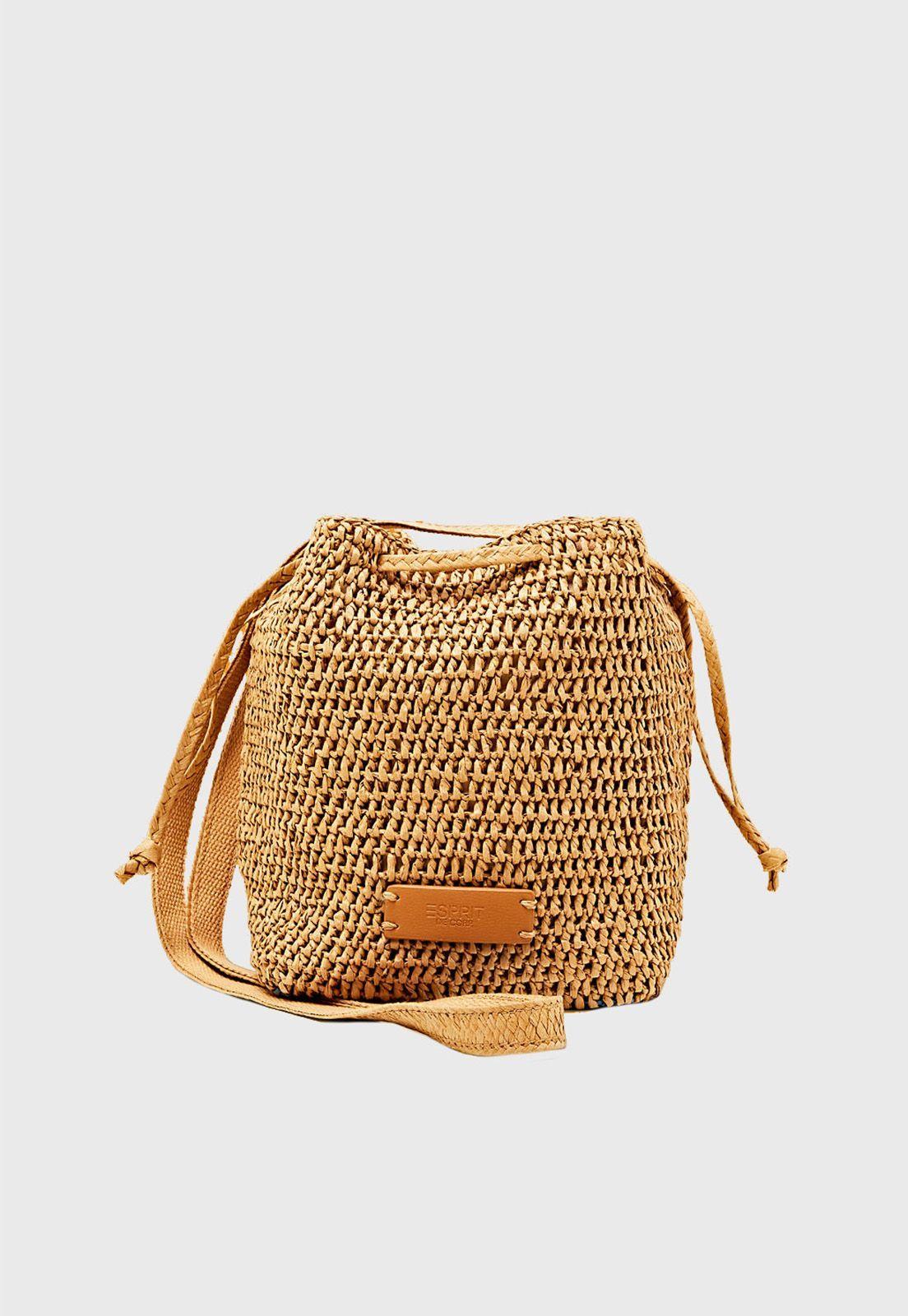 Cartera De Rafia Con Cordón Mujer Esprit Multicolor-3
