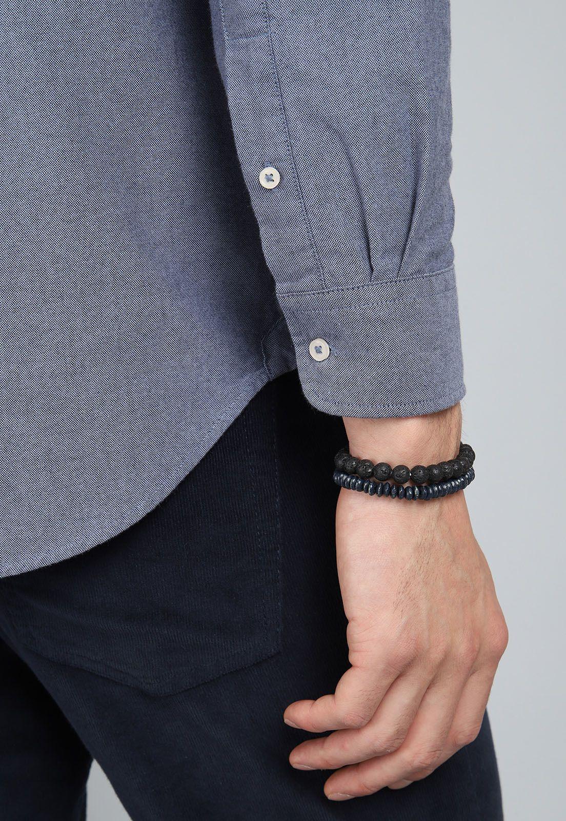 Camisa Oxford Manga Larga Arrow CM31063NB-5