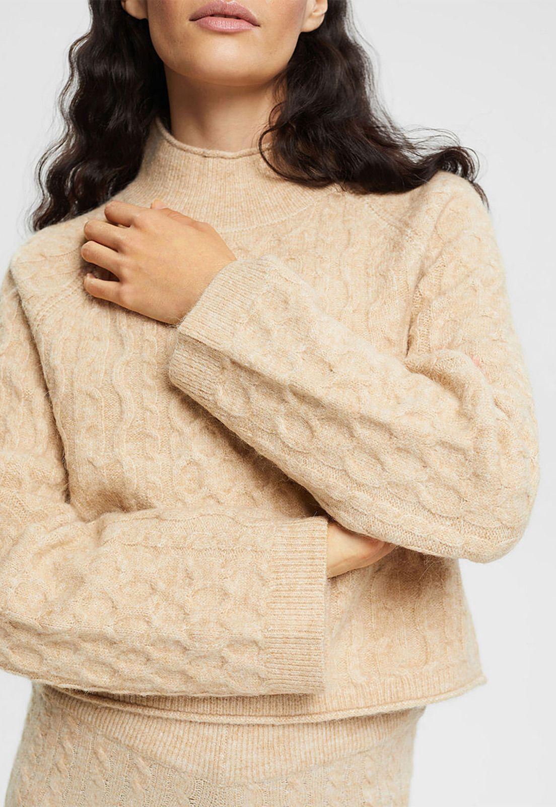 Sweater Corto Trenzado Mujer Esprit 102EE1I310-2