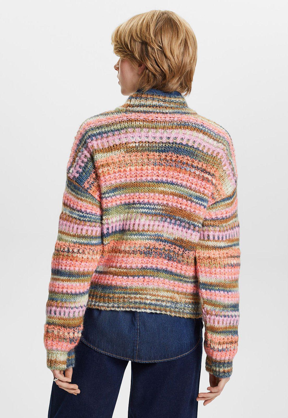 Sweater con rayas multicolor corte holgado Mujer Esprit-1