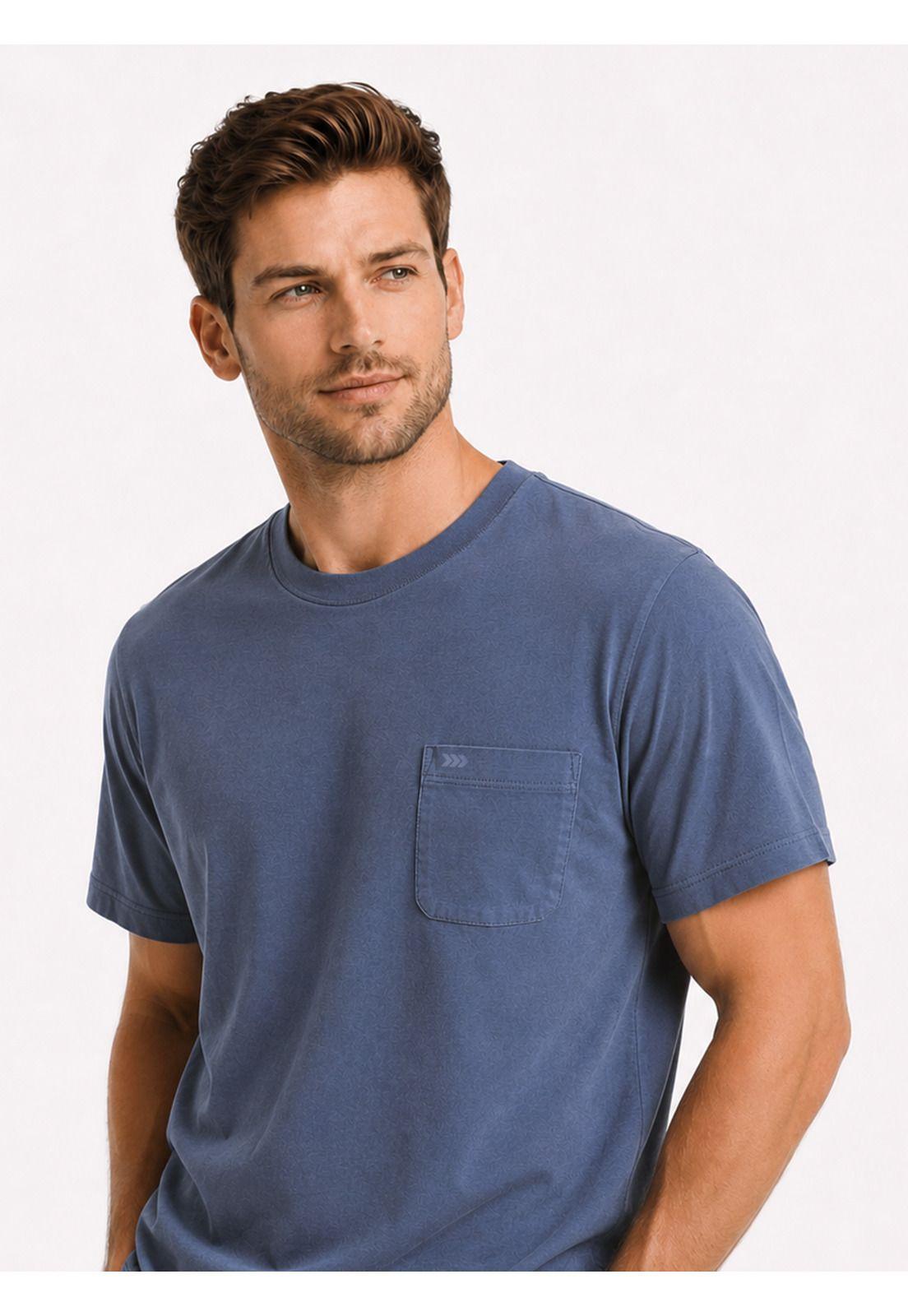 Polera Algodón Lisa Regular Fit Azul Arrow PO34031AZ-2